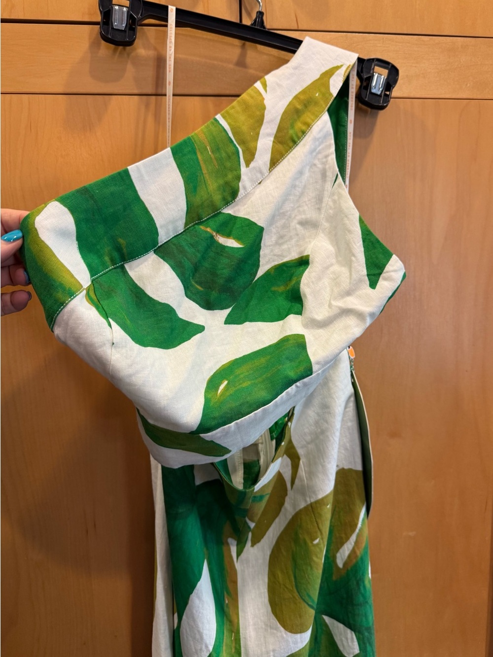 Farm Rio Monstera One-Shoulder Wide-Leg Jumpsuit - Picture 6 of 12